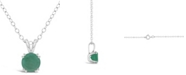 Macy's Emerald (1-1/2 ct. t.w.) Pendant Necklace in Sterling Silver